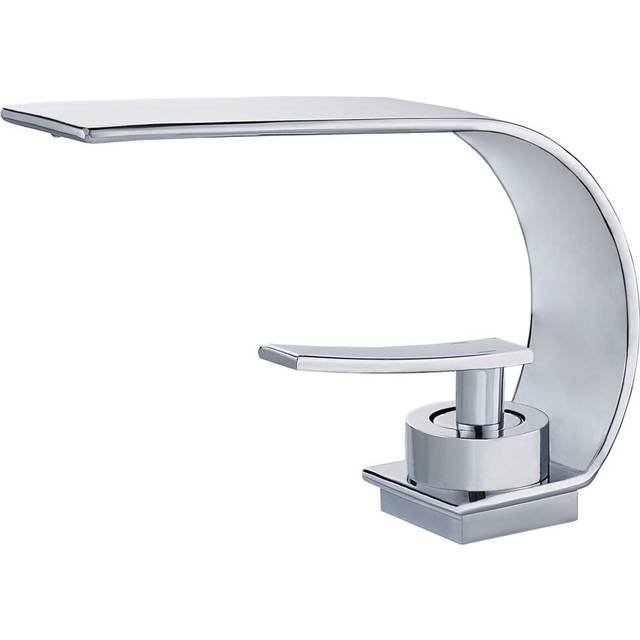 "Chrome Bathroom Sink Faucet,Brass Single Hole Lavatory Faucet, Single Handle Lavatory Faucet with 3/8"" Hot and Cold Water Supply - Chrome"