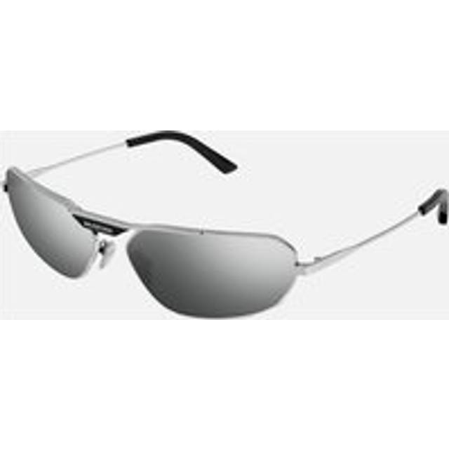 Balenciaga Mirrored Acetate Cat Eye Sunglasses - Silver
