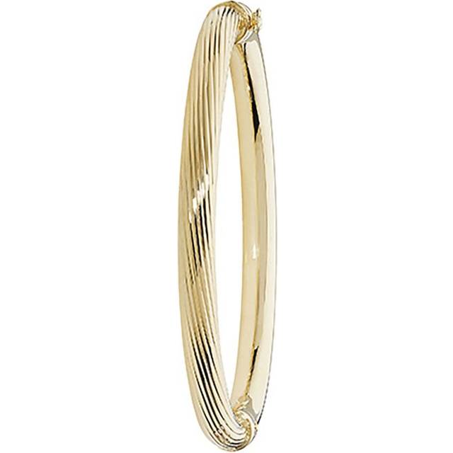 9Ct Yellow Gold Ladies Bangle with Hinged Design - BN379