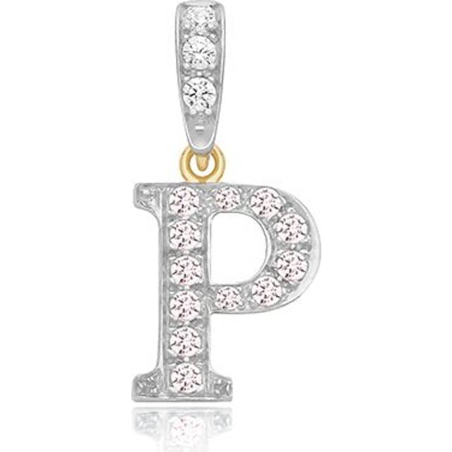 9ct Yellow Gold Zirconia Initial Pendant PN801/P