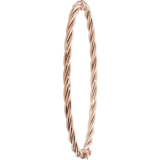 9ct Rose Gold Ladies Hinged Bangle with 3.3 Weight - BN381R
