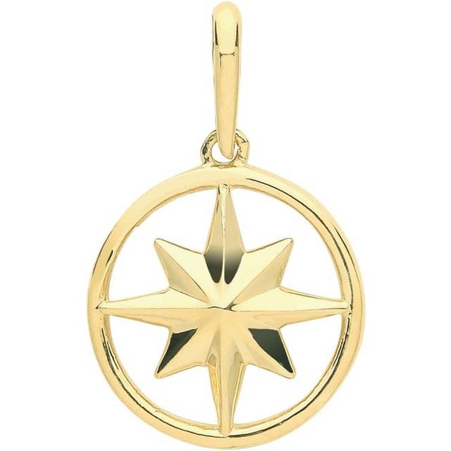 9ct Yellow Gold Compass Rose Charm PN1136