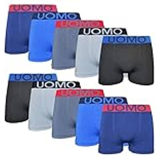 10-pack boxershorts för män, retroshorts, mikrofiberbyxor, kalsonger, Flerfärgad 4, XL-XXL