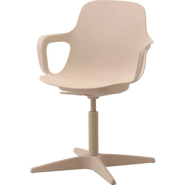 ODGER Skrivbordsstol, vit, beige