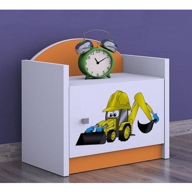 Elvis Nightstand - Orange (40cm H X 40cm W X 34cm D)