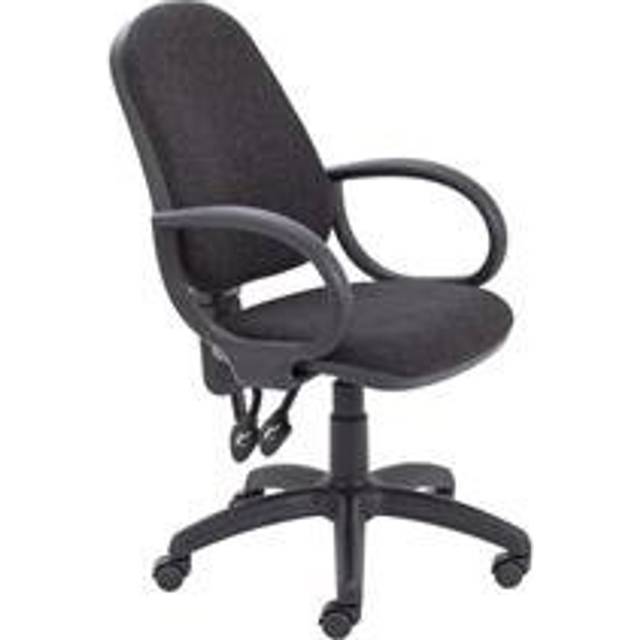 TC Office Calypso High Back Twin Lever Operator Chair with Fixed Arms, Charcoal
