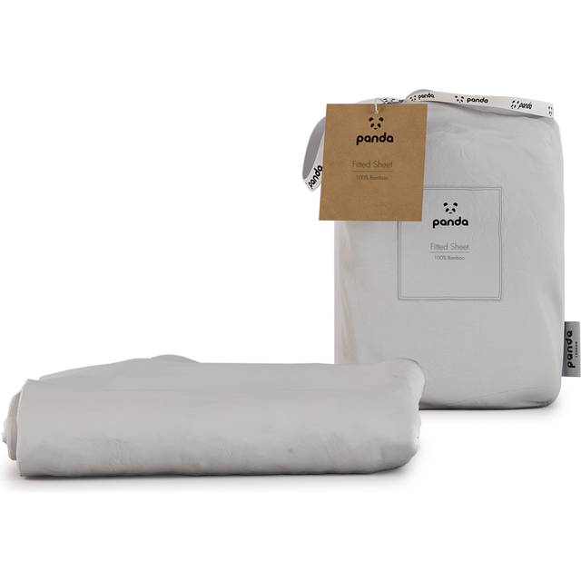 Panda 100% Bamboo Bedding Fitted Sheet Pure White - Single, White