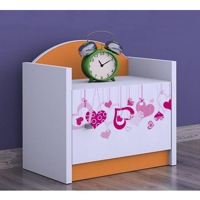 Andrea Nightstand - Orange (40cm H X 40cm W X 34cm D)