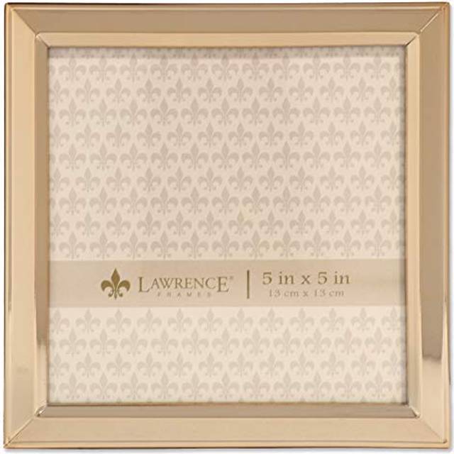Lawrence Frames 5x5 Gold Metal Classic Bevel Picture Frame