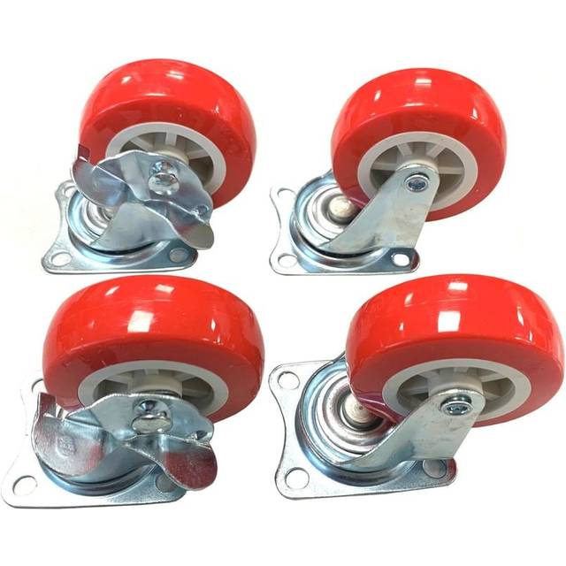75mm heavy duty swivel castor wheels 4 pack max load 200kg