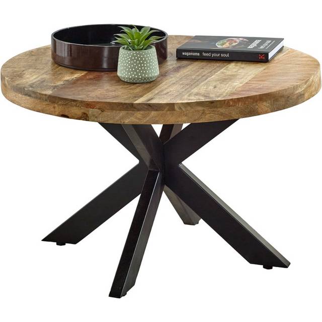Brooklyn Surrey Metal Spider Legs Solid Wood Coffee Table - Brown