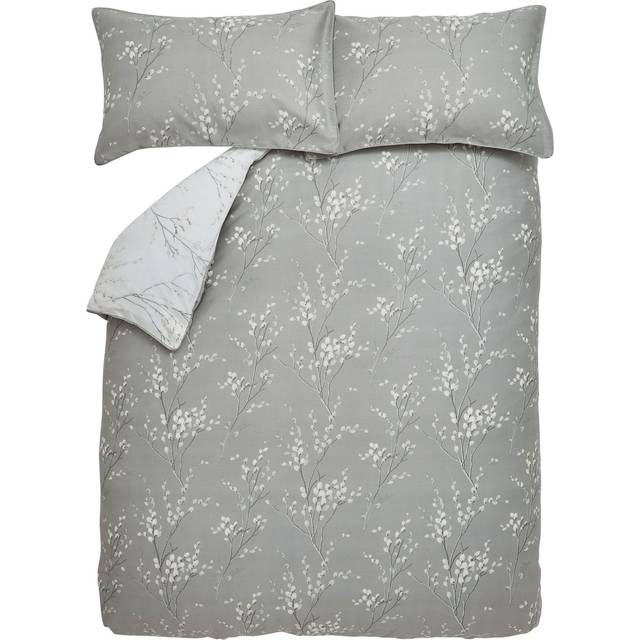Laura Ashley Pussy Willow Steel Quilt Set  - King