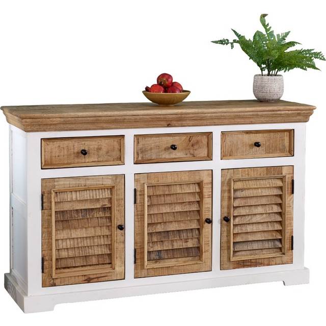 Brooklyn Alfie 3 Door 3 Drawer Wood Sideboard - Brown