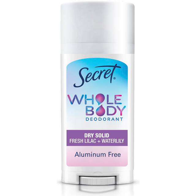 Secret  Whole Body Deodorant  Aluminum Free Dry Solid  Fresh Lilac + Waterlily  2.4 oz (68 g)