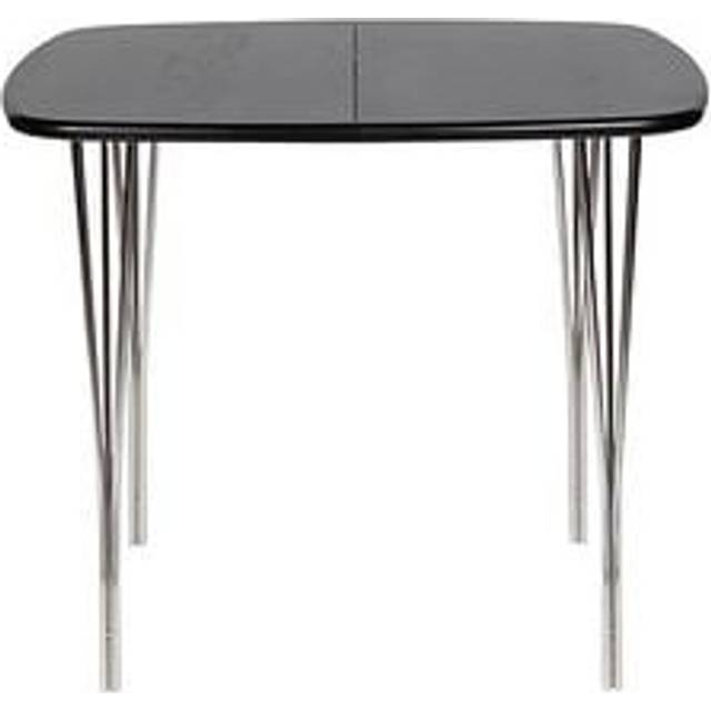 Symphony 86 Dining Table 90x90 cm, Black Stained Oak / Chrome