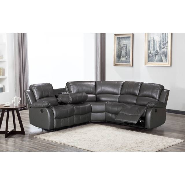 17 Stories Graylin Reclining Corner Sofa Grey 98cm H X 230cm W X 230cm D
