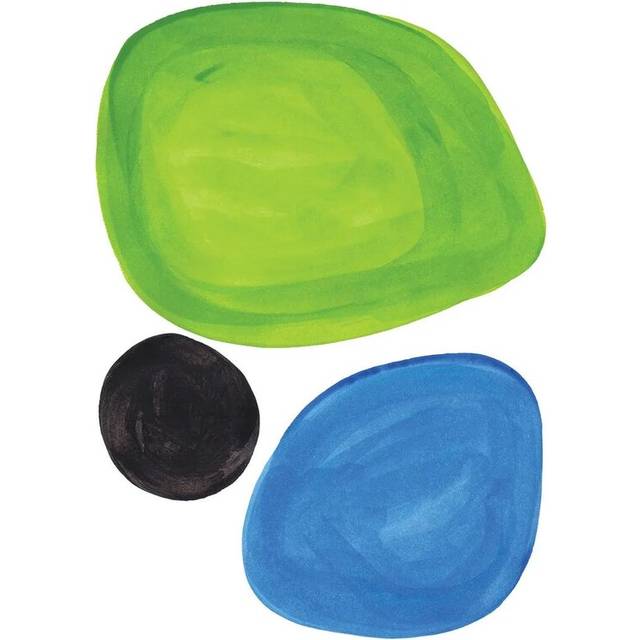 Lime Blue Pebbles by EnShape - Wrapped Canvas Art Prints (30.48cm H x 20.32cm W x 1.91cm D)