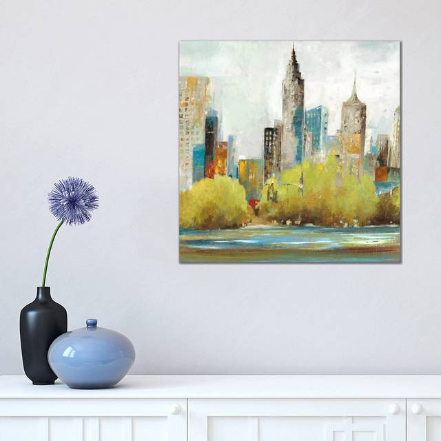 Hudson Ferry II by Allison Pearce - Wrapped Canvas Painting (45.72cm H x 45.72cm W x 3.81cm D)
