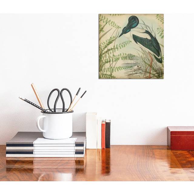 Heron & Ferns I (30.48cm H x 30.48cm W x 1.91cm D)