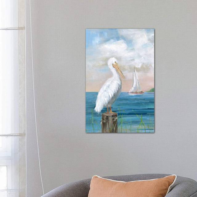 Pelican View I by Sally Swatland - Wrapped Canvas Graphic Art Print (66.04 cm H x 45.72 cm W x 3.175 cm D)