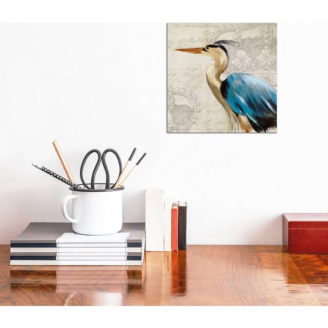 Heron II by Aimee Wilson - Wrapped Canvas Painting (30.48 cm H x 30.48 cm W)