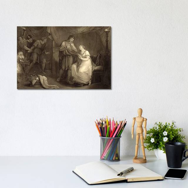 In Calchas&#39; Tent, Act V, Scene II (Illustration from Shakespeare&#39;s Troilus and Cressida) by Angelica Kauffmann - Wrapped Canvas Painting (20.32cm H x 30.48cm W x 1.905cm D)