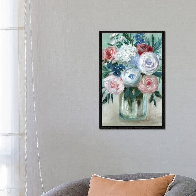 Chalk Pastel Bouquet - Print - Black Framed (66.04 cm H x 45.72 cm W)