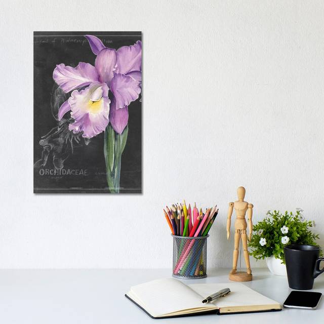 Chalkboard Flower II by Jennifer Paxton Parker - Wrapped Canvas Painting (20.32 cm H x 30.48 cm W)