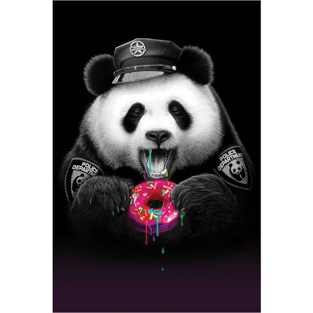 Panda Loves Donut ADL68 (30.48 cm H x 45.72 cm W)