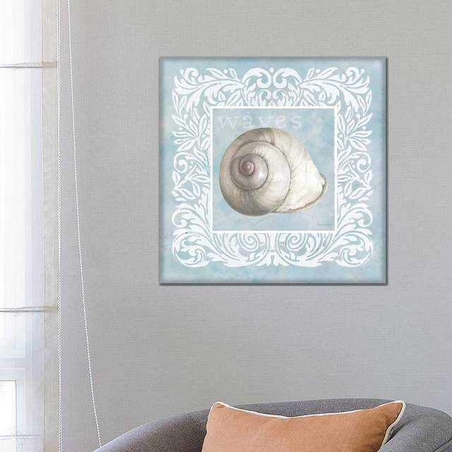 Sandy Shells Blue On Blue Snail (66.04 cm H x 66.04 cm W x 1.91 cm D)