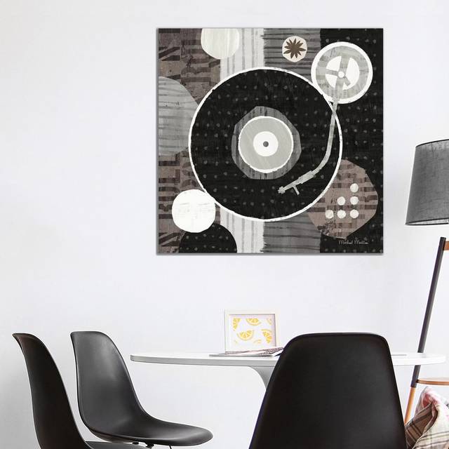 Rock N Roll Album Neutral by Michael Mullan - Wrapped Canvas Graphic Art (93.98cm H x 93.98cm W x 1.905cm D)