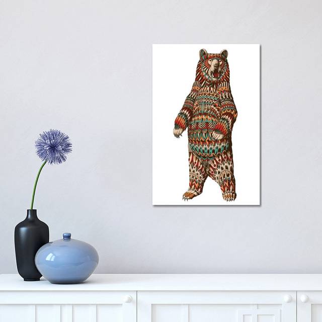 Ornate Grizzly Bear in Colour I by Bioworkz - Wrapped Canvas Art Prints (45.72cm H x 30.48cm W)