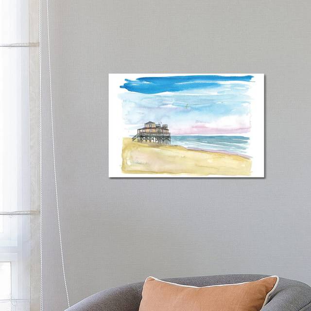 Outer Banks Pier At Nags Head At Sunset (66.04 cm H x 45.72 cm W x 1.91 cm D)