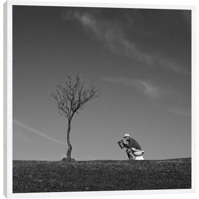Inspiration - Print on Canvas - White Framed (45.72 cm H x 45.72 cm W)