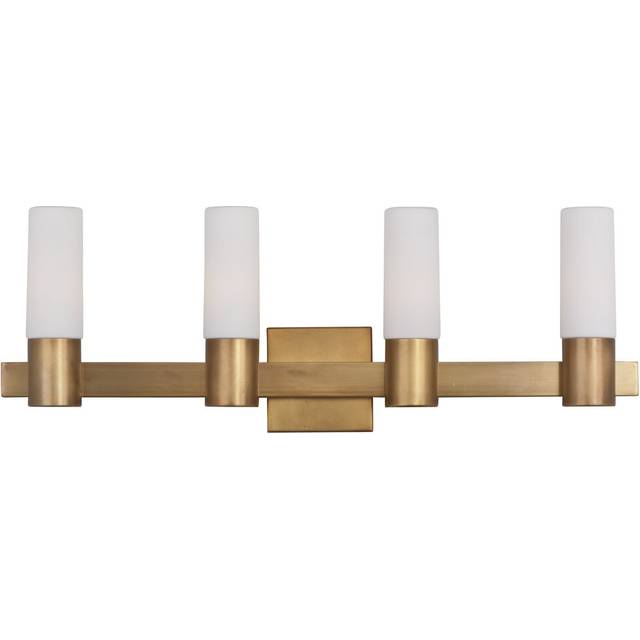 Wiersma 4-Light Vanity Light - Natural Aged Brass (25cm H X 73cm W X 10cm D)