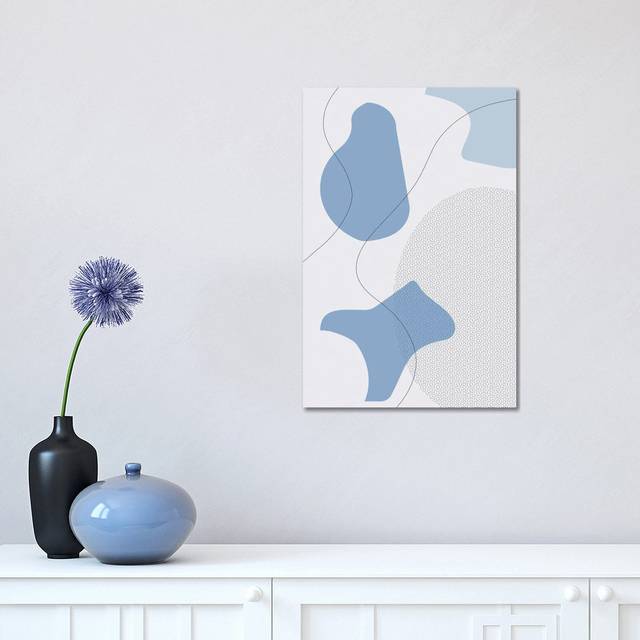 Mid-Century Modern I | Blue - Wrapped Canvas Graphic Art on Canvas (45.72cm H x 30.48cm W x 1.905cm D)