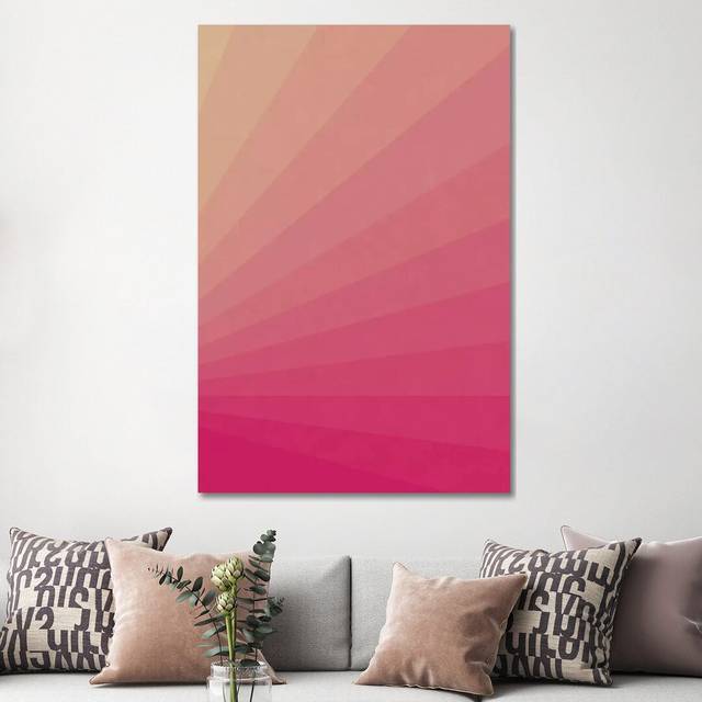 Shades of Pink Sunset by Alisa Galitsyna - Wrapped Canvas Graphic Art (152.5 cm H x 101.5 cm W)