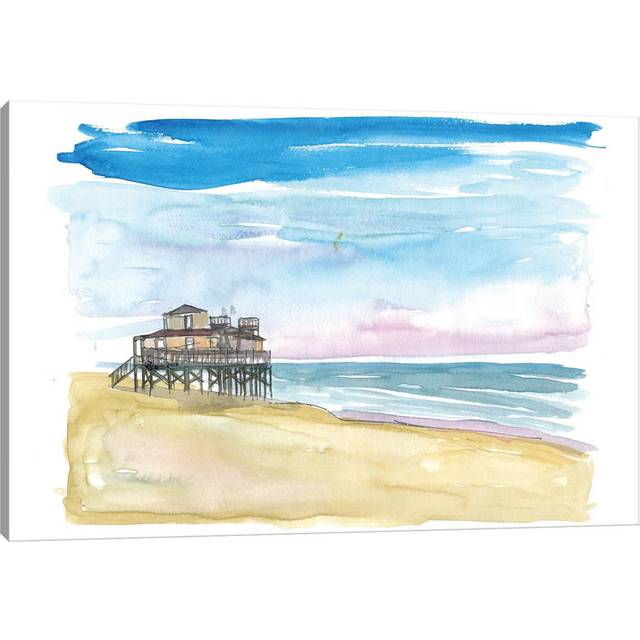 Outer Banks Pier At Nags Head At Sunset (20.32 cm H x 30.48 cm W)