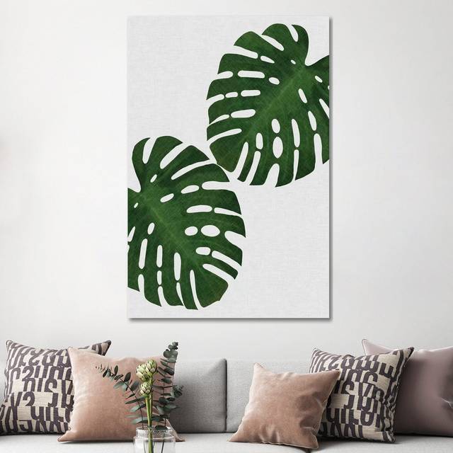 Monstera Leaf I by - Print (152.4cm H x 101.6cm W x 3.81cm D)