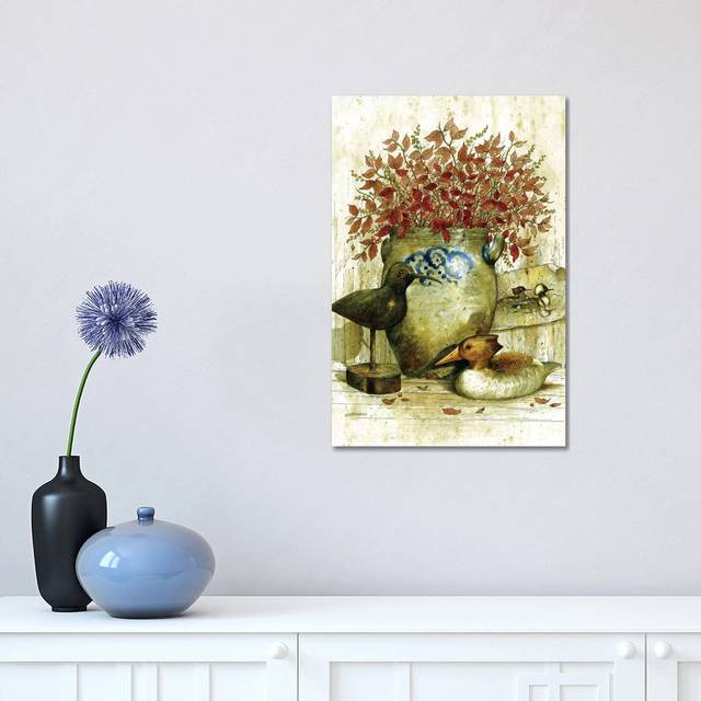 Woodcarvers Bench by Giordano Studios - Wrapped Canvas Painting (45.72cm H x 30.48cm W x 1.91cm D)