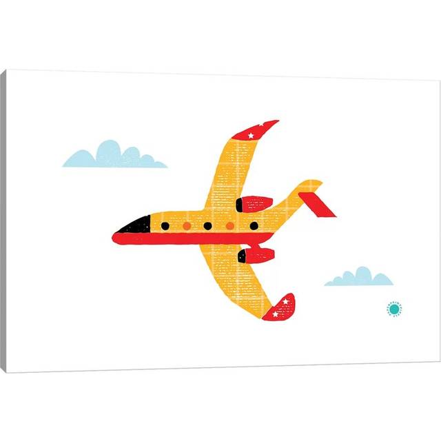 Airplane - Wrapped Canvas Graphic Art (101.6cm H x 152.4cm W x 3.81cm D)