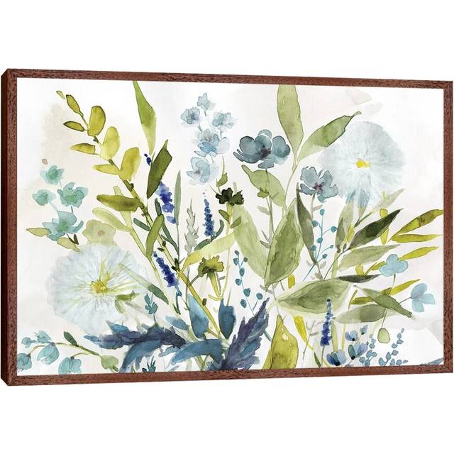 Olive Greens by Carol Robinson - Painting Print on Canvas - Classic Brown Wood Framed (101.6 cm H x 66.04 cm W)