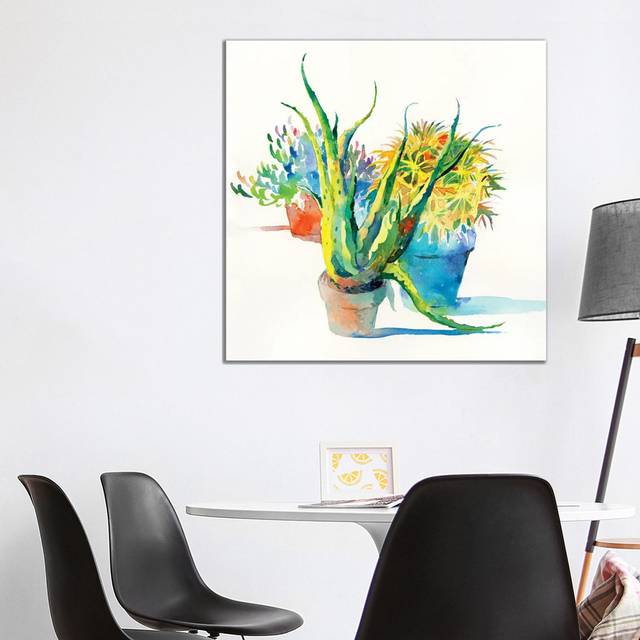 Succulent Trio I by Theresa Heidel - Wrapped Canvas Graphic Art (93.98 cm H x 93.98 cm W x 3.175 cm D)