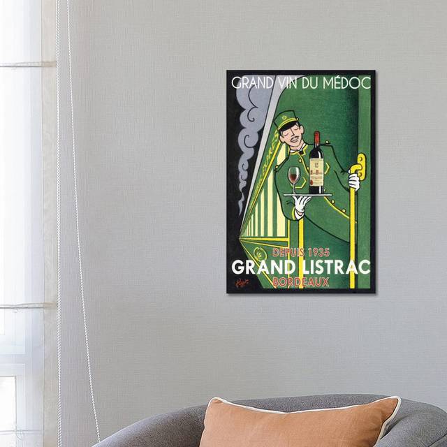 1935 Grand Listrac Wine Vintage Advertisement by Jean-Pierre Got - Wrapped Canvas Art Prints (66.04cm H x 45.72cm W x 1.905cm D)