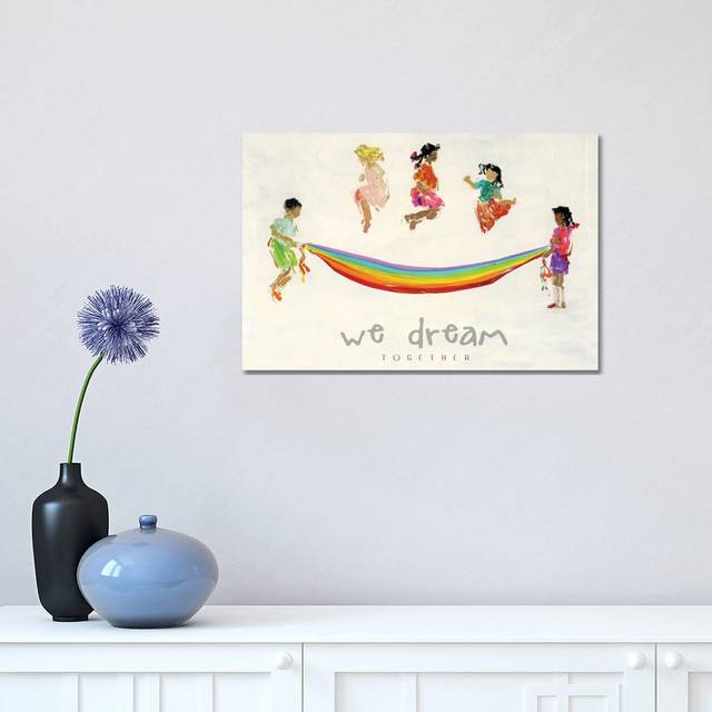 Rainbow Kids We Dream by Sally Swatland - Wrapped Canvas Gallery-Wrapped Canvas Giclée (30.48 cm H x 45.72 cm W)
