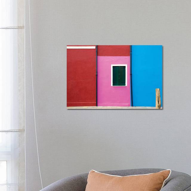 Italy, Burano. Colourful House Walls. by Jaynes Gallery - Wrapped Canvas Art Prints (66.04 cm H x 45.72 cm W)
