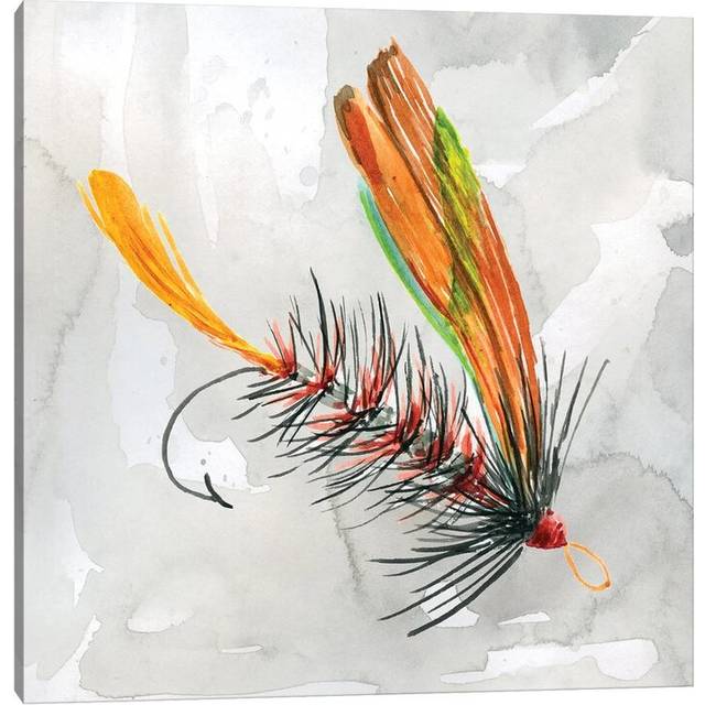 Fly Hook II by Carol Robinson - Painting Print on Canvas - Wrapped Canvas (66.04cm H x 66.04cm W x 1.91cm D)