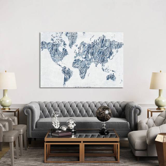 World on a String by Piper Rhue - Wrapped Canvas Painting (101.6cm H x 152.4cm W x 3.81cm D)