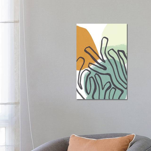 Midcentury Modern Coral I by June Erica Vess - Wrapped Canvas Painting (66.04cm H x 45.72cm W x 1.905cm D)