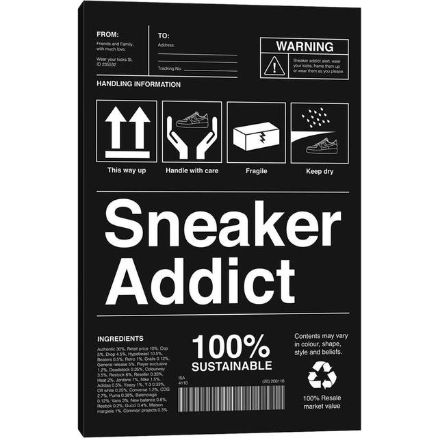 Sneaker Addict I (101.6 cm H x 66.04 cm W x 3.175 cm D)